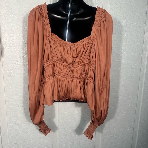 Altar’d State Carolina Ruffle Long Sleeve Babydoll Top Size XXL EUC - Picture 5 of 9